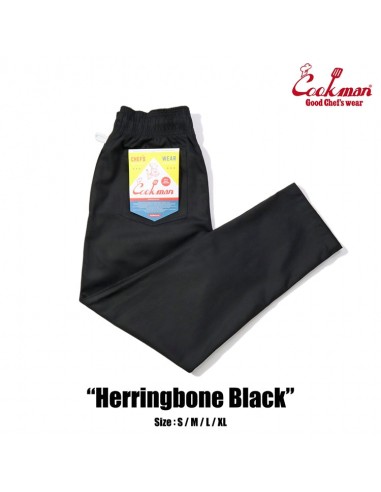 Cookman Chef Pants - Herringbone : Black livraison gratuite