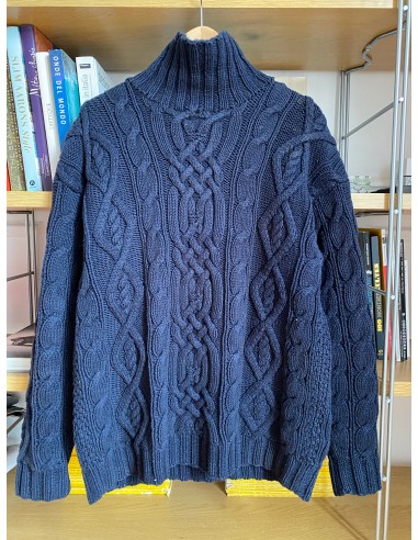 c.1990 Handknitted Blanc Bleu pullover prix