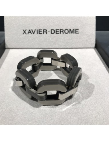 Xavier Derome - Gourmette Acetate Gris Nacré Jusqu'à 80% De Réduction