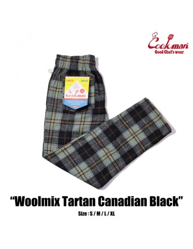 Cookman Chef Pants - Woolmix Tartan : Canadian Black la chaussure