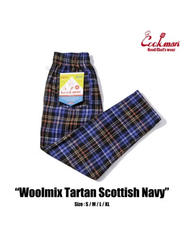 Cookman Chef Pants - Woolmix Tartan : Scottish Navy acheter en ligne