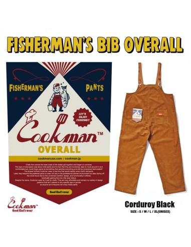 Cookman Fisherman's Bib Overall - Corduroy : Brown en linge