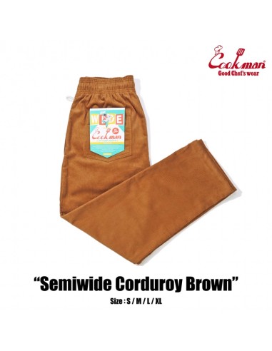 Cookman Chef Pants Semiwide- Corduroy : Brown d'Europe débarque