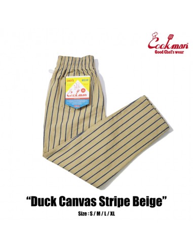 Cookman Chef Pants - Duck Canvas Stripe : Beige Jusqu'à 80% De Réduction