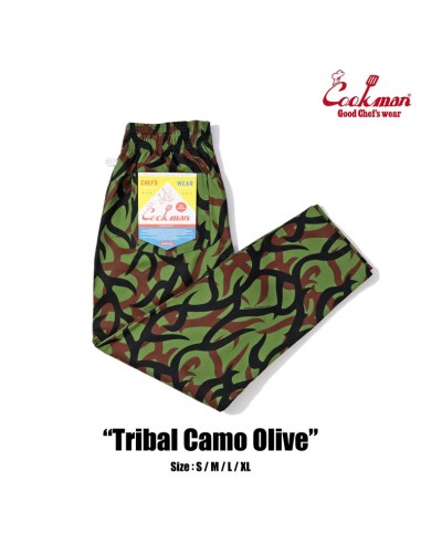 Cookman Chef Pants - Tribal Camo : Olive livraison et retour toujours gratuits