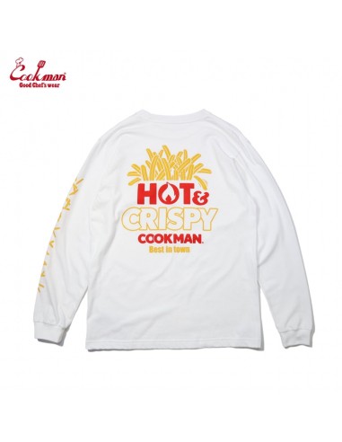 Cookman Long Sleeve T-shirts - French Fries : White Toutes les collections ici