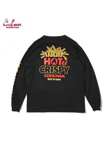 Cookman Long Sleeve T-shirts - French Fries : Black outlet