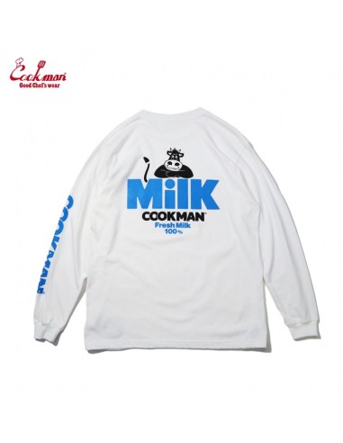 Cookman Long Sleeve T-shirts - Milk : White store