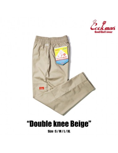 Cookman Chef Pants - Double Knee Ripstop : Beige Dans la société mordern