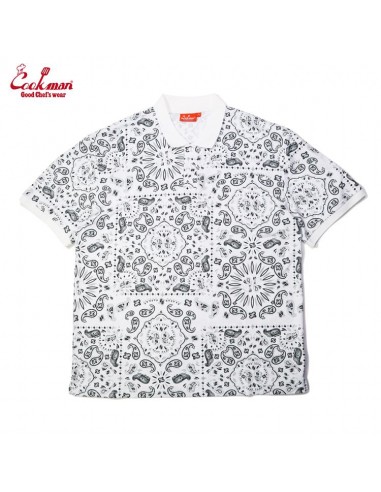 Cookman Polo Shirts - Paisley : White livraison et retour toujours gratuits