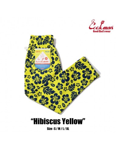 Cookman Chef Pants - Hibiscus : Yellow pas chere