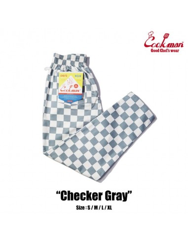 Cookman Chef Pants - Checker : Gray le des métaux précieux