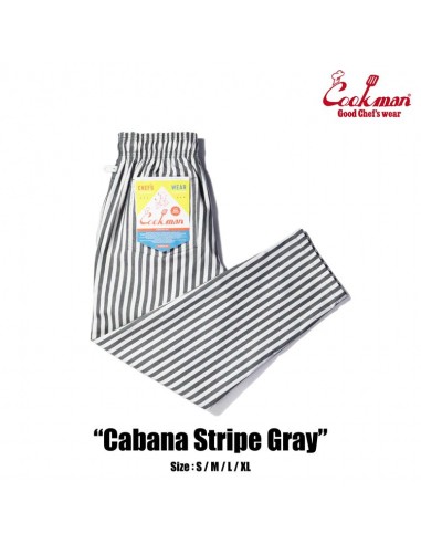 Cookman Chef Pants - Cabana Stripe : Gray 50% de réduction en Octobre 2024