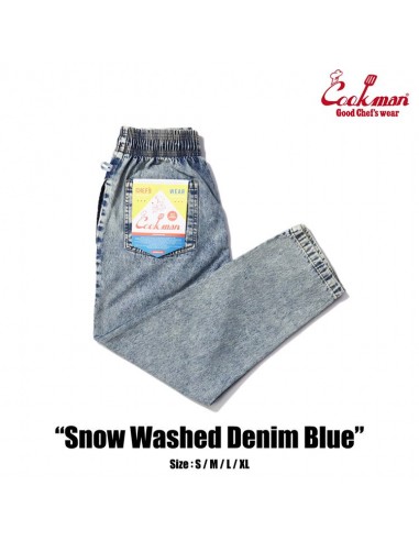 Cookman Chef Pants - Snow Washed Denim : Blue Economisez 